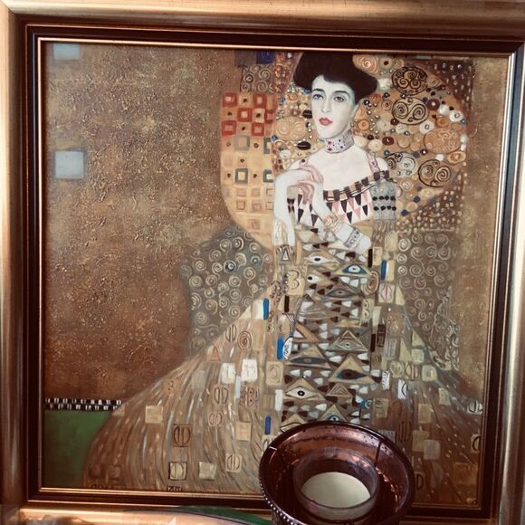 HAND PAINTED 21” Canvas Framed of Gustav Klimt.. - Picture 16 of 16